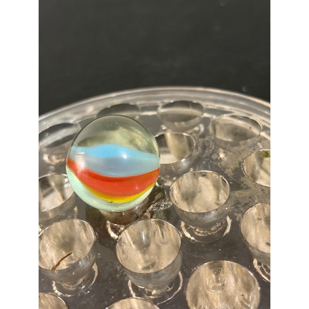 Unbranded Glass Marble 0.96in Multi Excellent‎ Vintage Tri-Color Cats Eye - Picture 2 of 5